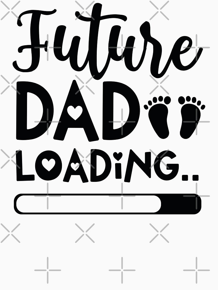 Future Dad Loading - Funny Dad Quotes Retro Vintage Aesthetic New Papa Pregnancy Announcement Gift by FuzionRaptor