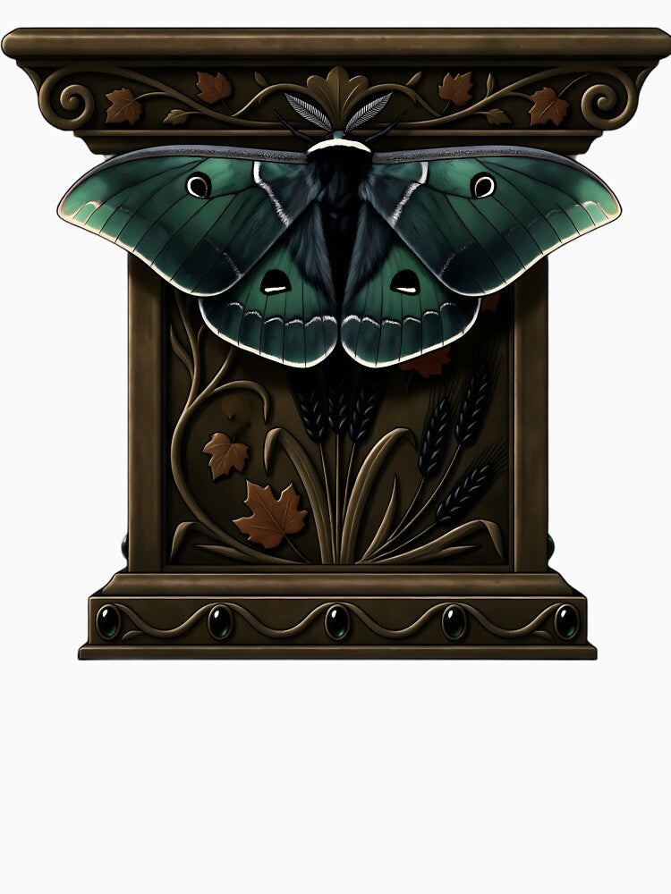 Gothic Luna Moth Emerald Mabon Altar by IllumeInk