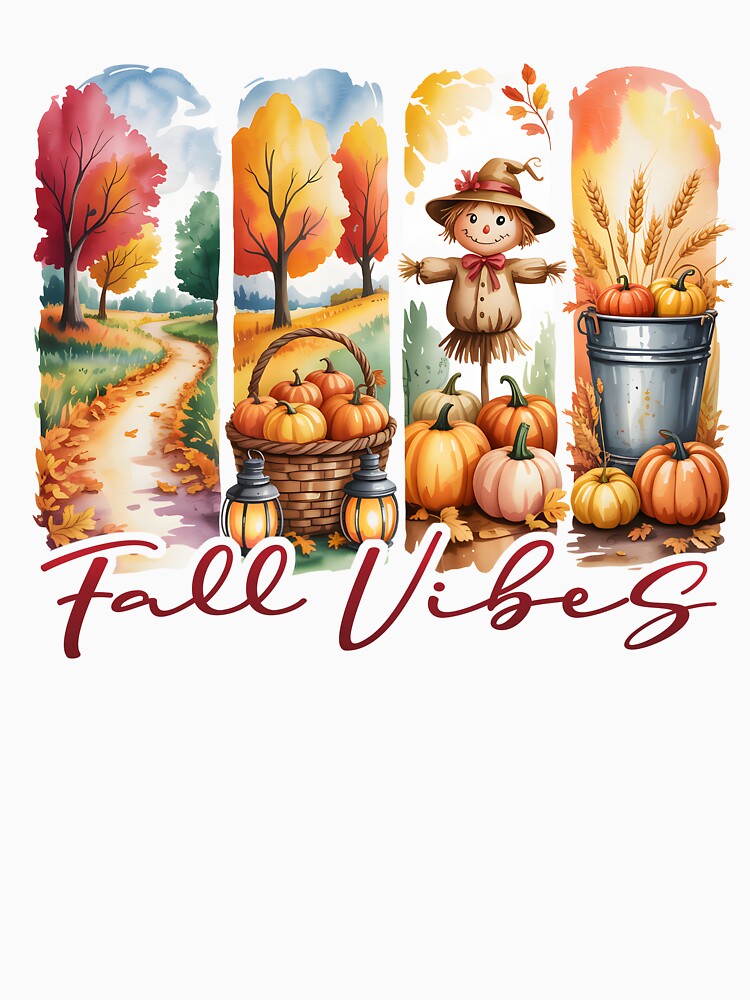 Fall Vibes Autumn Brush Strokes by CleanDecor