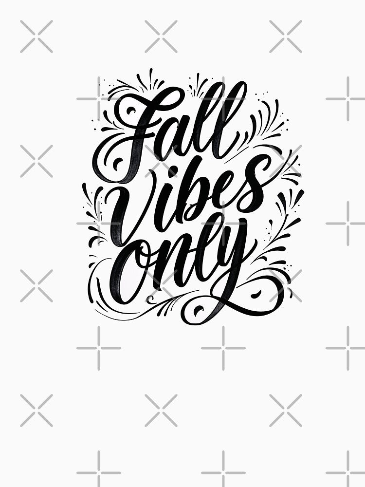 Fall Vibes Only Typography Autumn Cozy Seasonal Script Lettering Design by CreativeVisionsHub