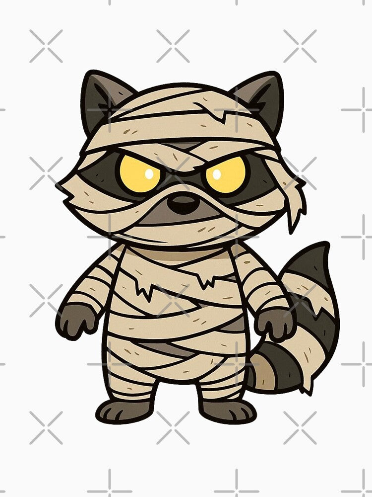 Mummy Raccoon with Bandages – Creepy Halloween Animal by Confuzz1ed