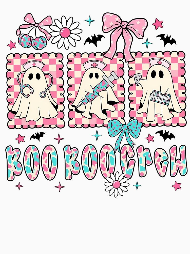 Boo Boo Crew Cute Halloween Nurse Ghost by KroghDs