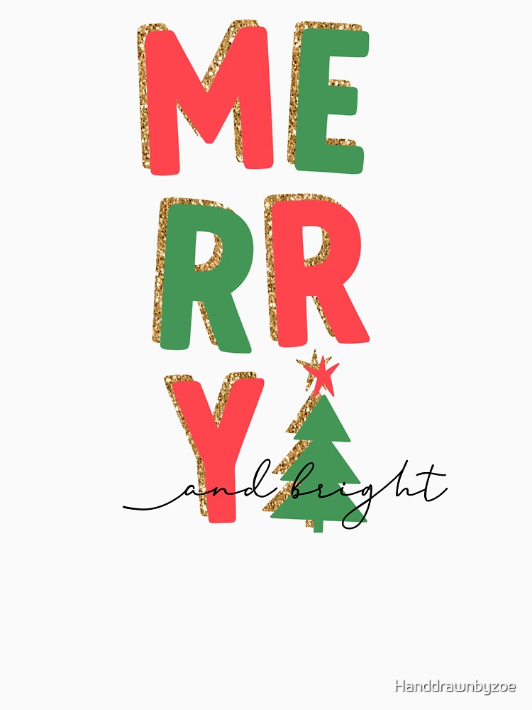Merry and bright by Handdrawnbyzoe