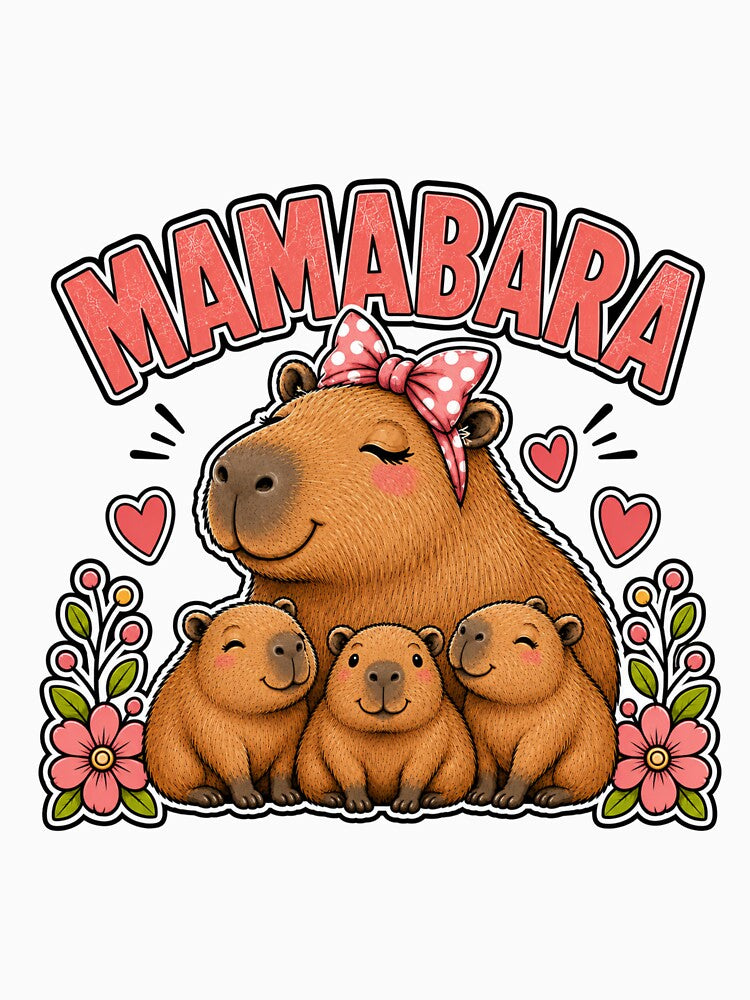 Mamabara Cute Capybara Mom by WeirdlyMild