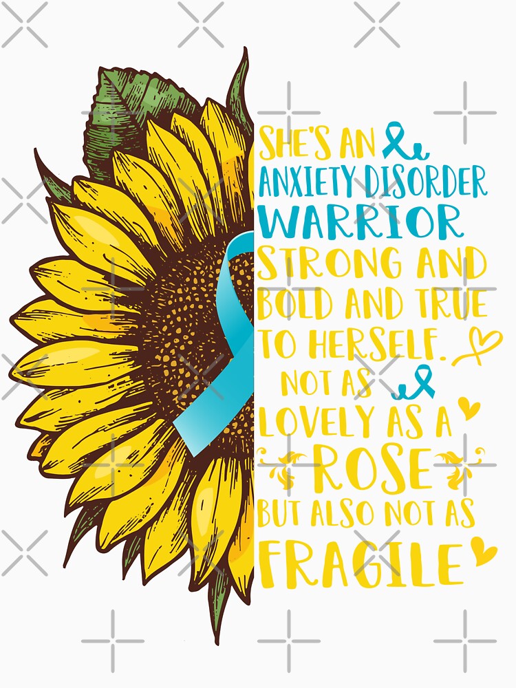 She is an Anxiety Disorder Warrior Strong and Bold and True to Herself not as Lovely as a ROSE but also not as FRAGILE by EdithShop59