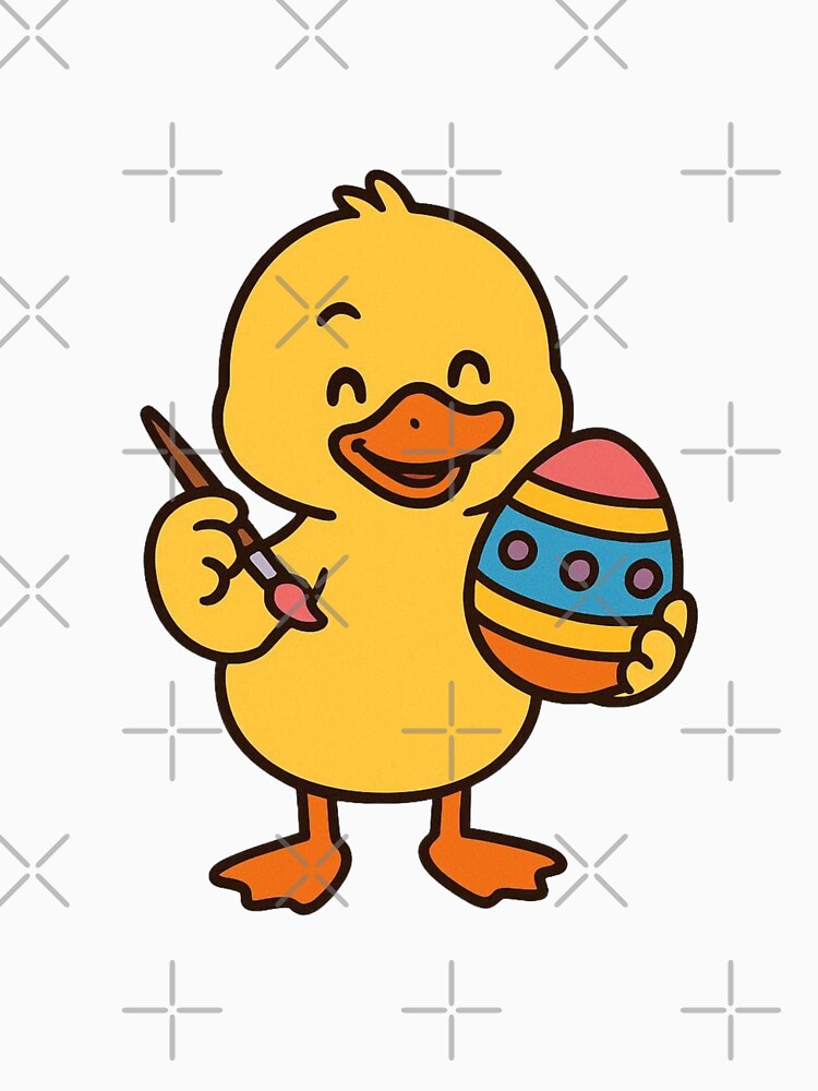 Cute Duck Painting Easter Egg – Fun Spring Animal Character by Confuzz1ed