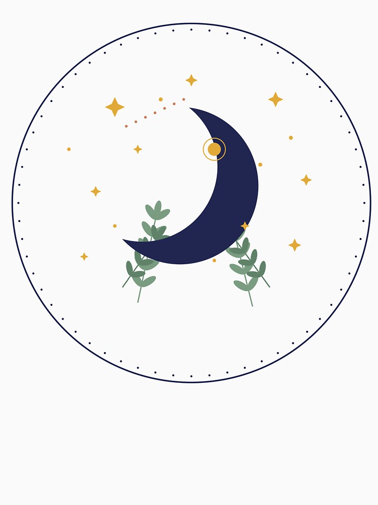 Celestial Crescent Moon & Botanicals by mac2018