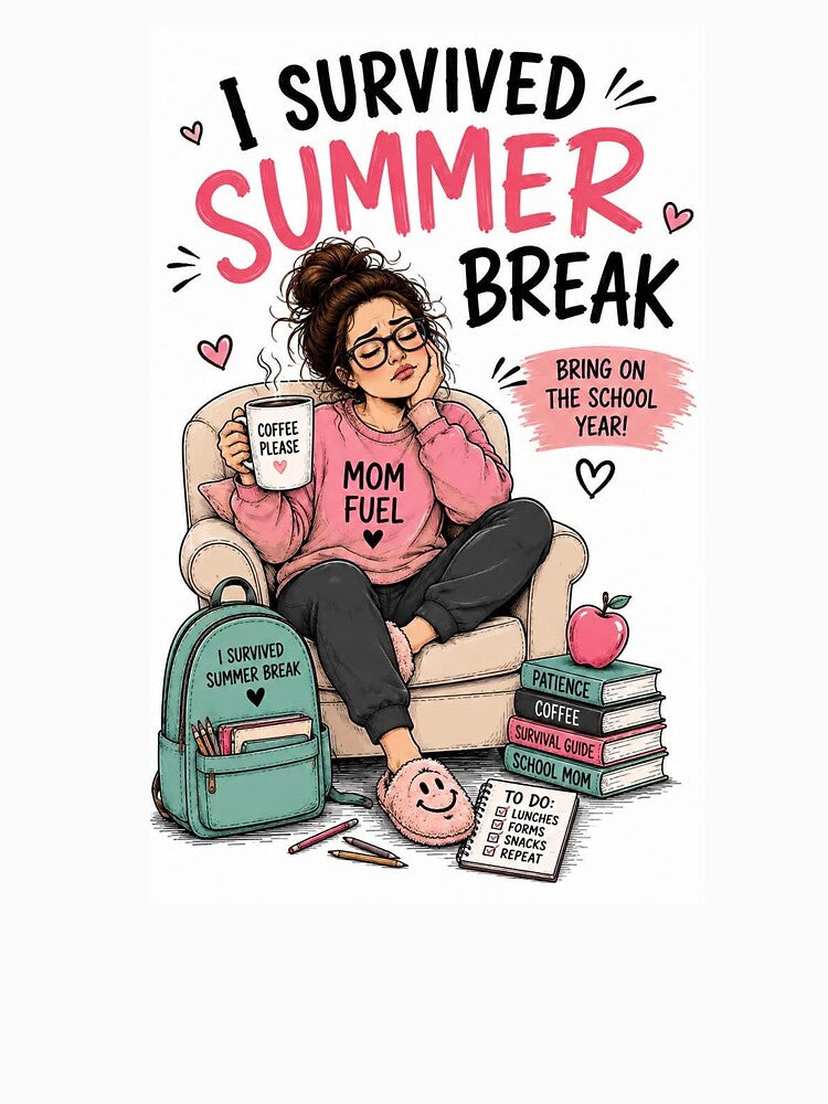I survived summer break- funny school mom design by VeraLuta