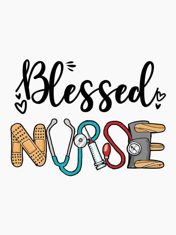 Blessed Nurse Hand Drawing by VickyCloset