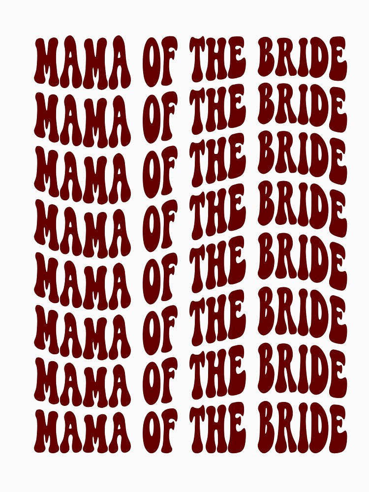 Mother of the Bride Dark Red Retro Graphic Bridal Party Gifts for Bachelorette Party by mysticblvd