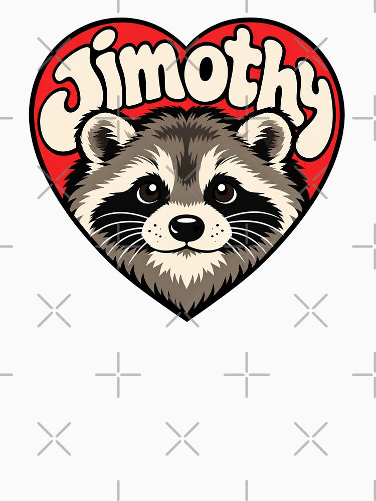 Jimothy the Raccoon - Heart Shape Design by Myra365Art