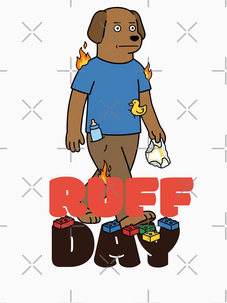 Ruff Day Dog Dad - Funny Fatherhood Parenting Humor by yodaddydesigns