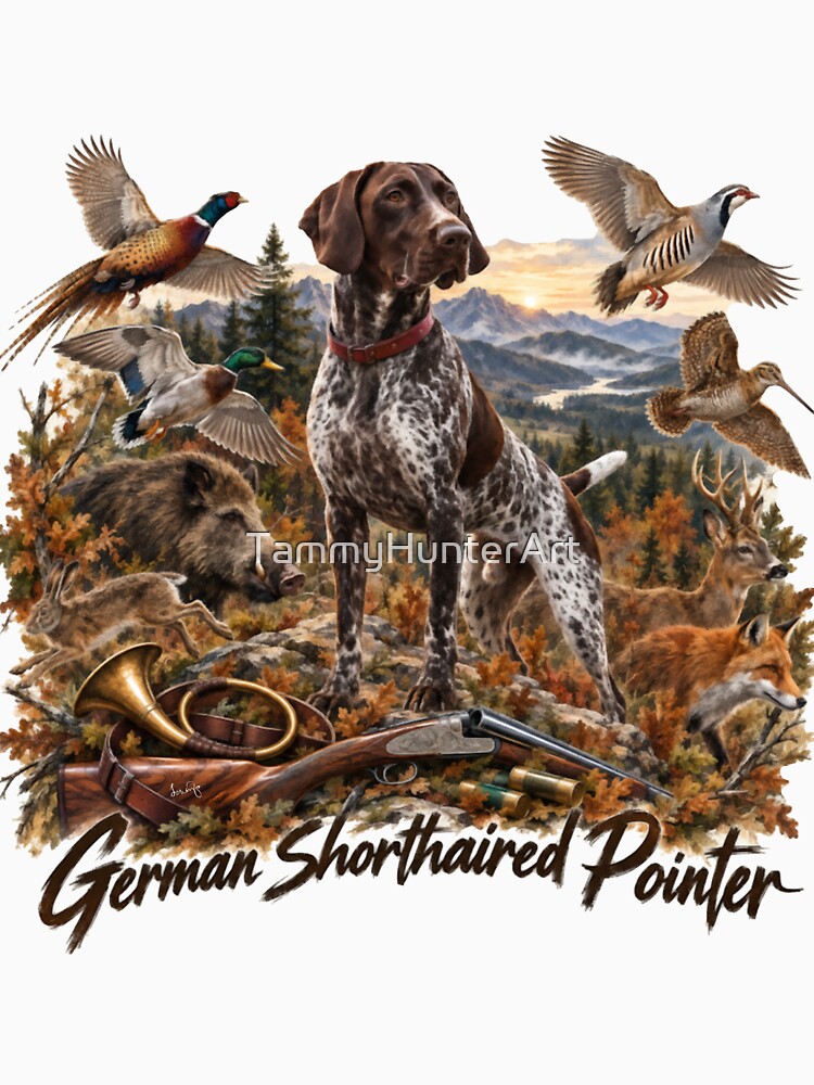 German Shorthaired Pointer – Born to Point by TammyHunterArt
