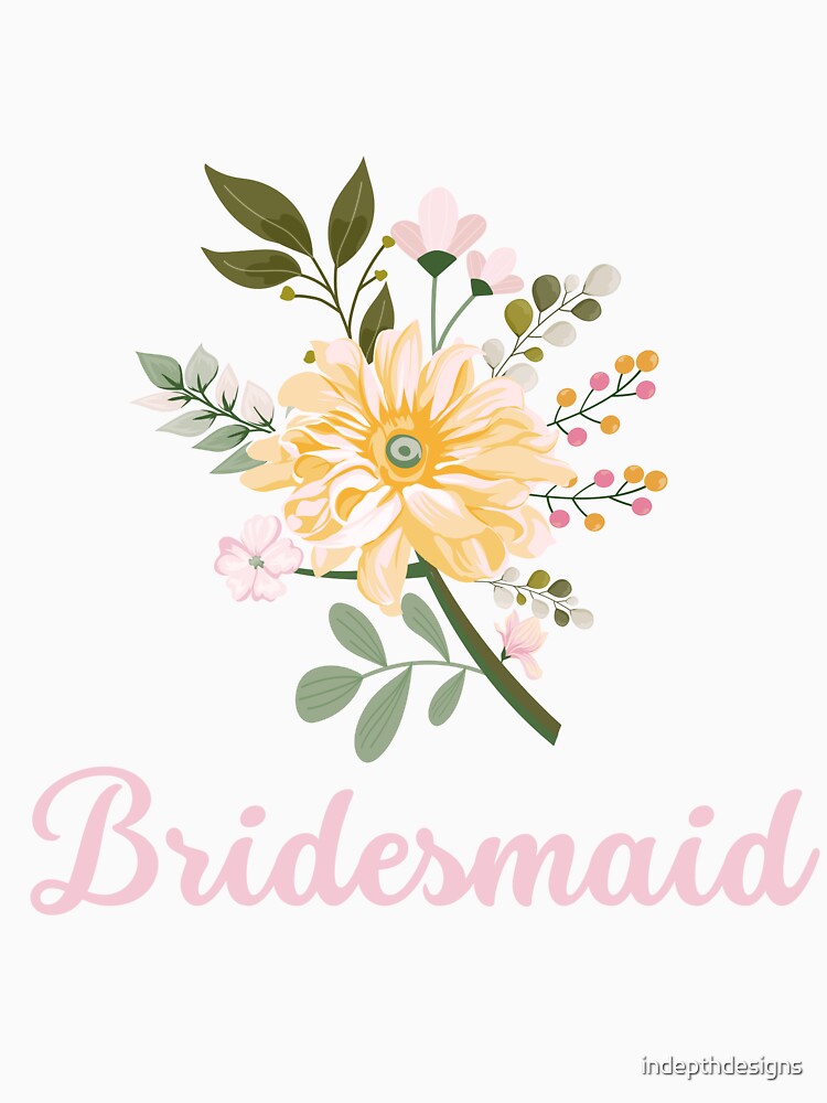 Pastel Floral Bridesmaid Design by indepthdesigns