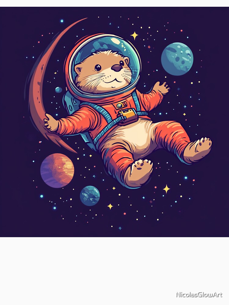 Otter in Cosmos by NicolasGlowArt
