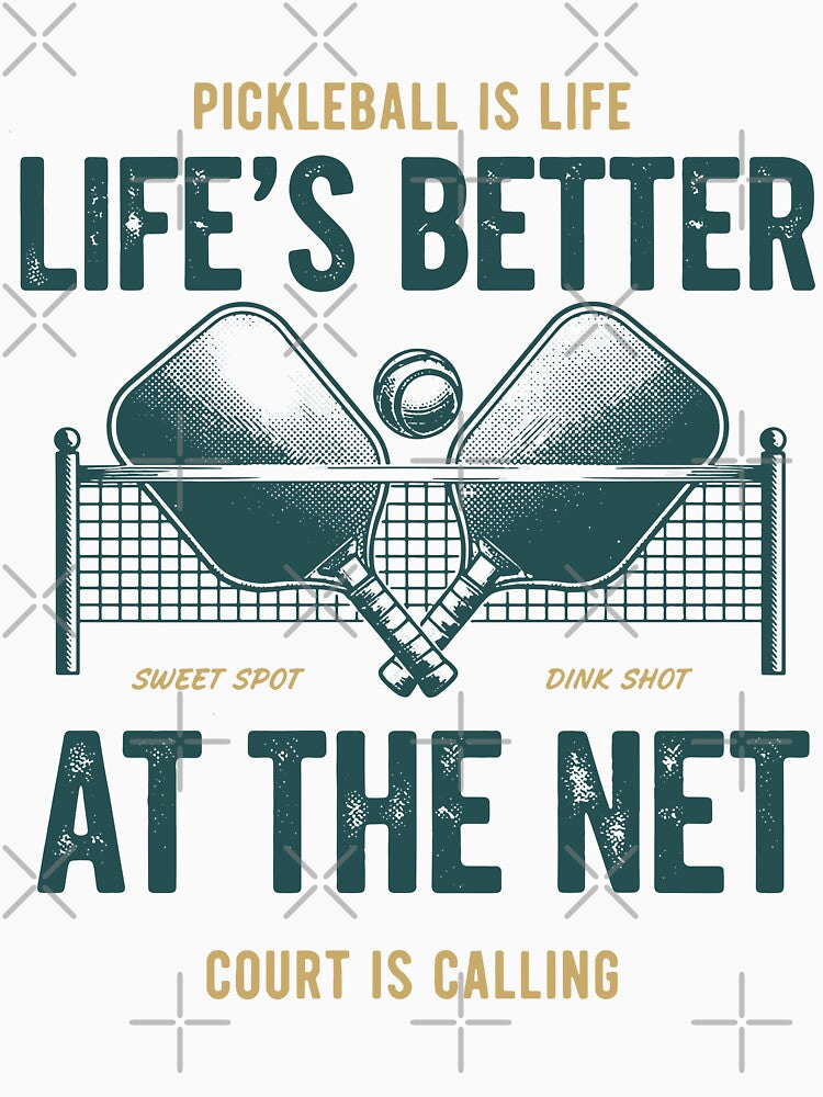 Pickleball Funny Player Pickle Ball Net Balls by LuminOrb