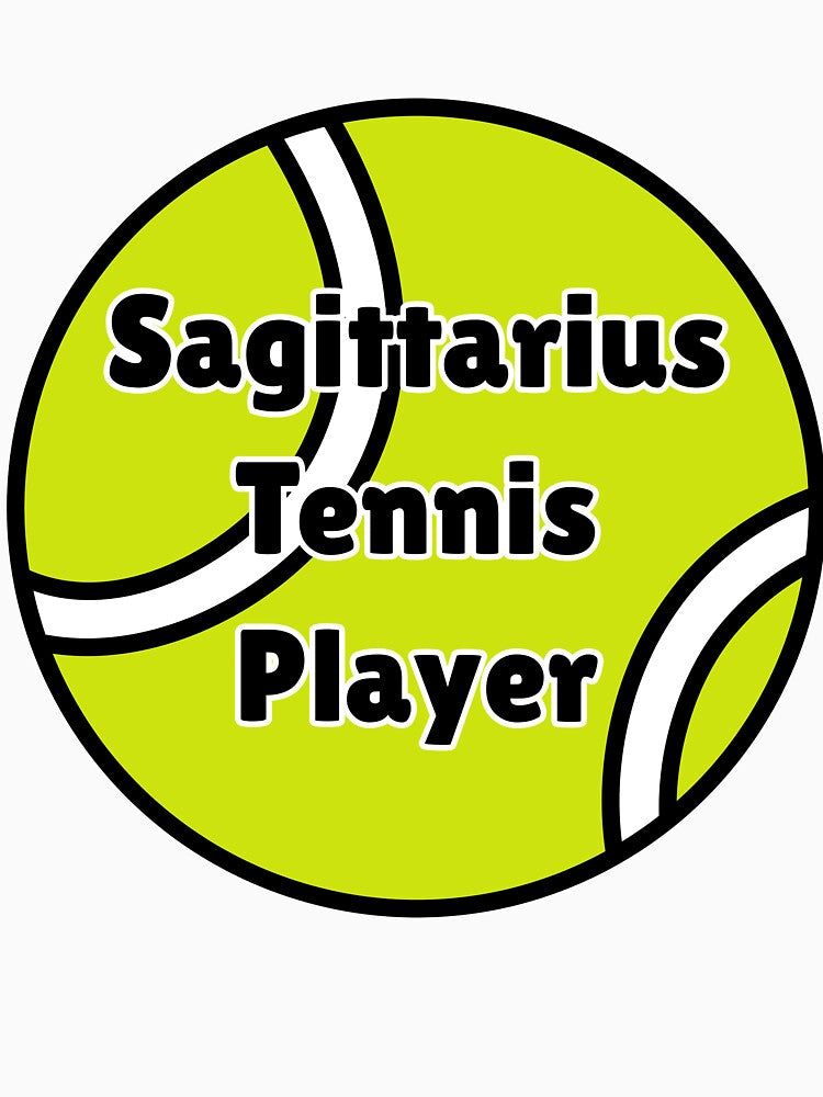 Sagittarius Zodiac Astrology Tennis Design by Midnight789