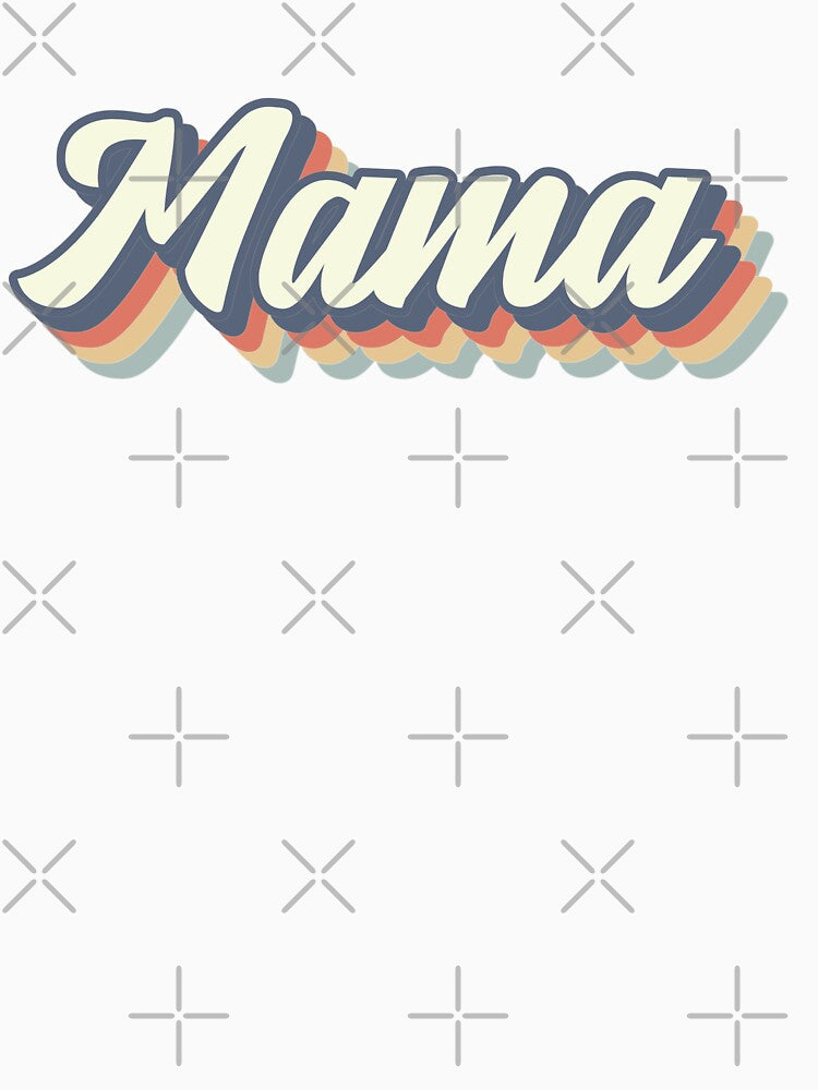 MAMA retro design repeating colors by Patrick Chastain