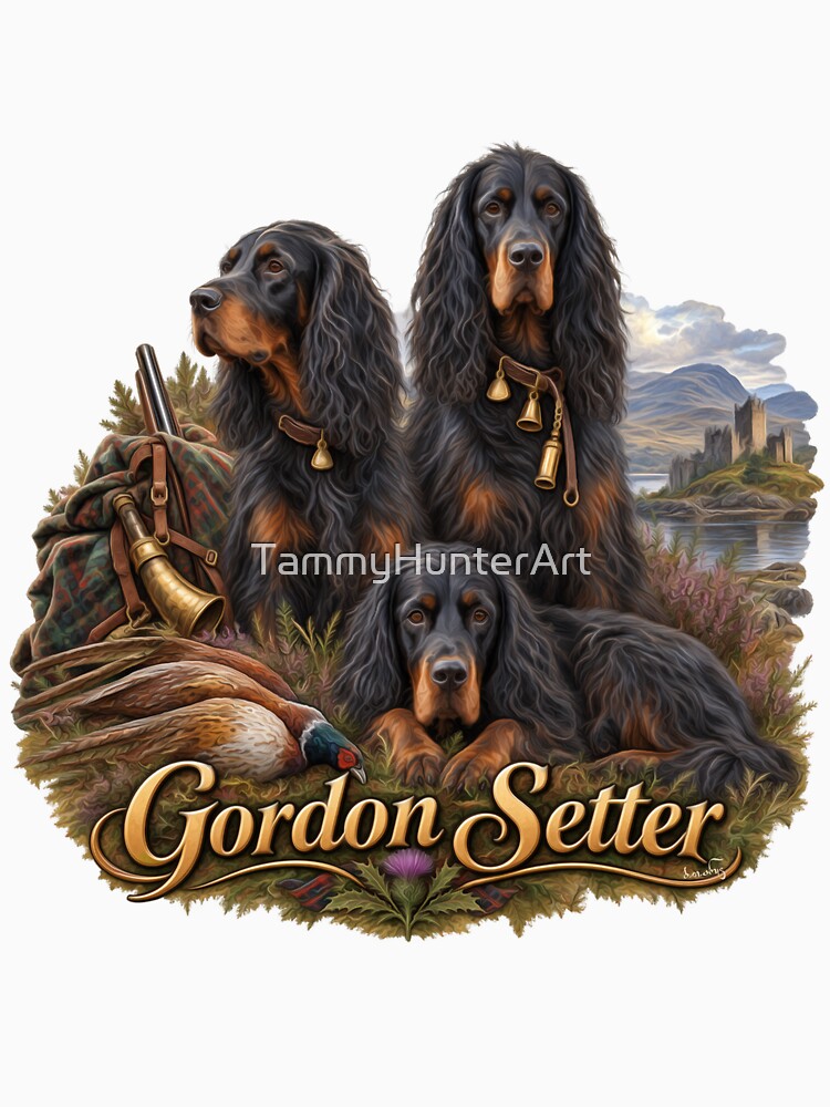 Gordon Setter Hunting Collection – Scottish Highland Bird Dog Fine Art by TammyHunterArt