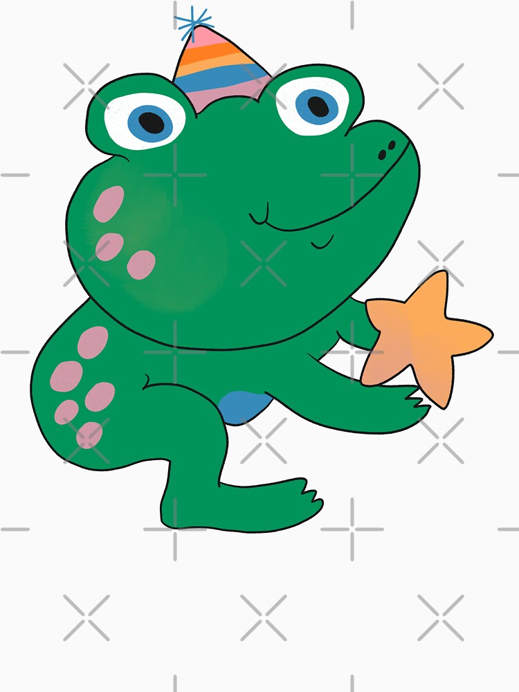 Happy Birthday Frog Gifting Star (Blue) by yellowflowerhut