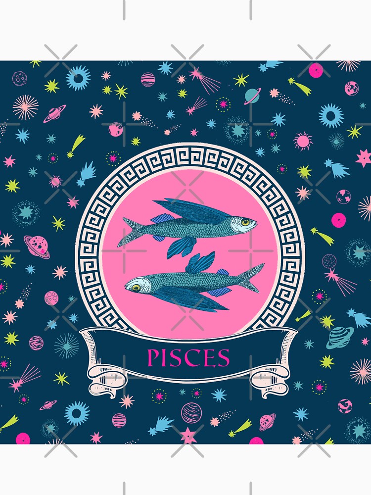 Pisces Star Sign Celestial Art by PrintyBazaar