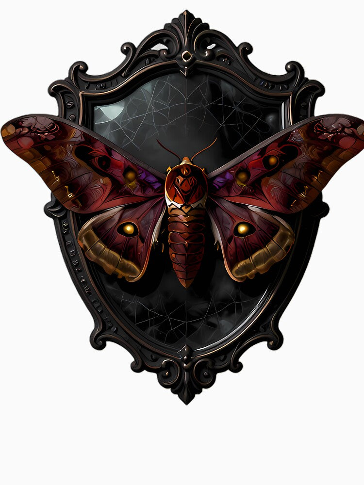 Gothic Atlas Moth Velveteen Scrying Mirror Brow by IllumeInk