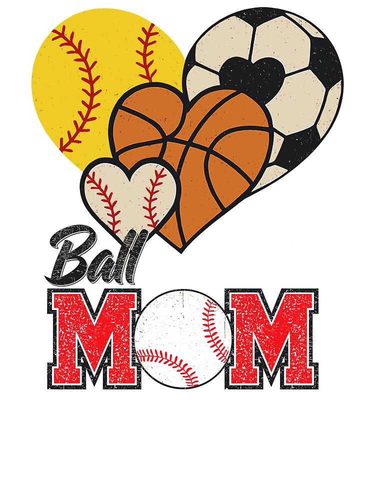 Ball Mom Funny Soccer Baseball by motivato