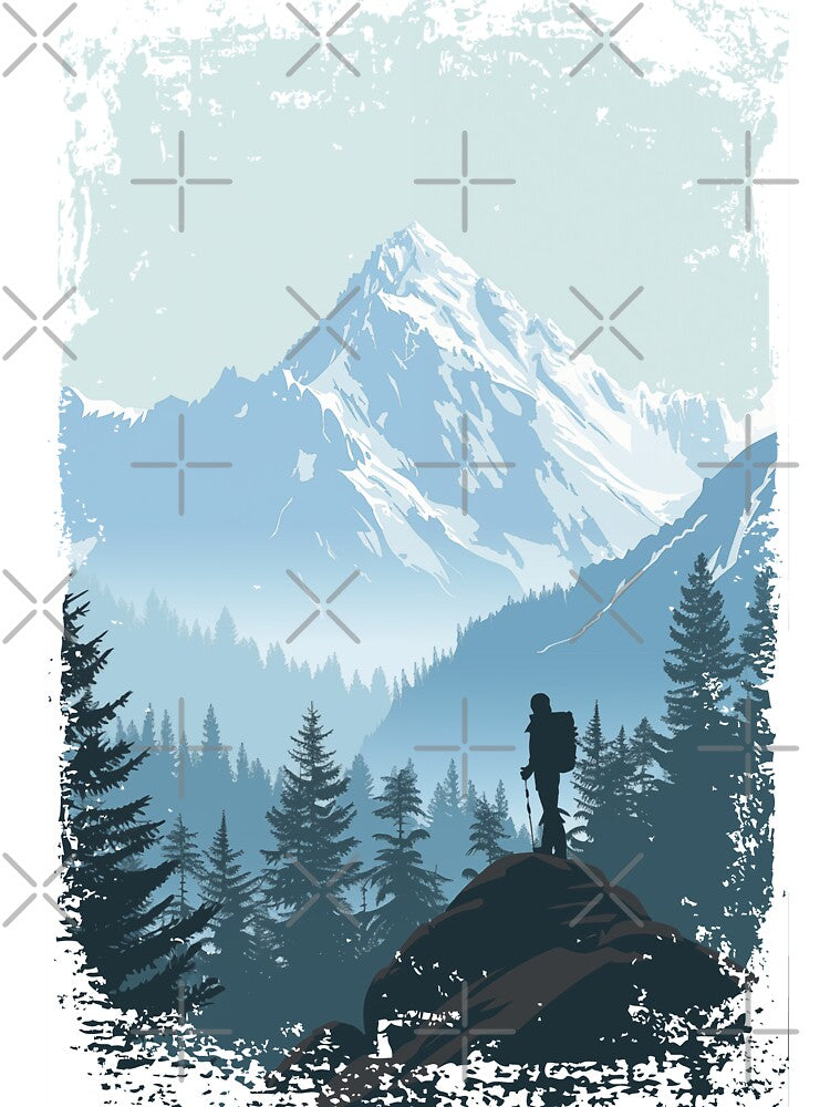 Hiking in the Mountains Lonely Trip by RR-Arts