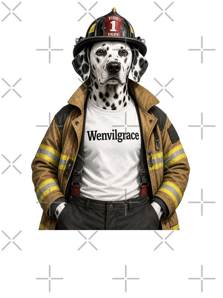 Firefighter Dalmatian Gift by Wenvilgrace