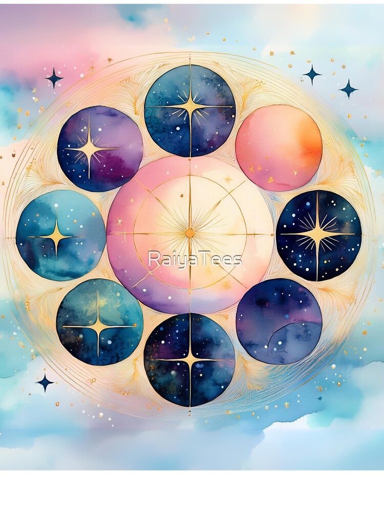 Phases of the Moon – Ethereal Cosmic Design by RaiyaTees