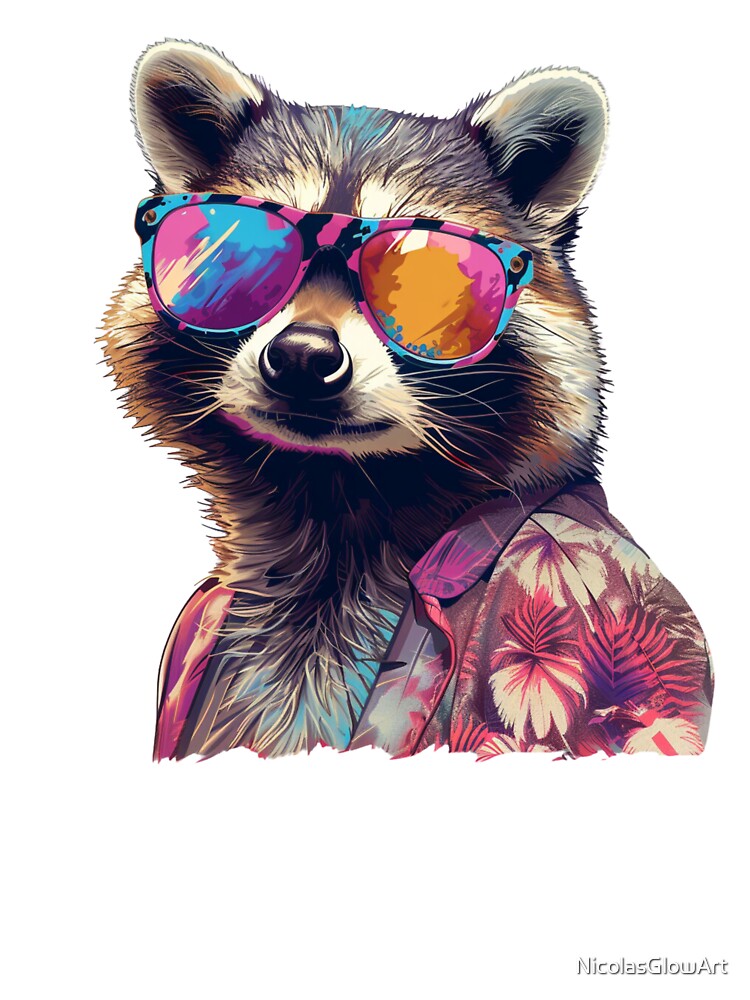 Cool Summer Raccoon by NicolasGlowArt