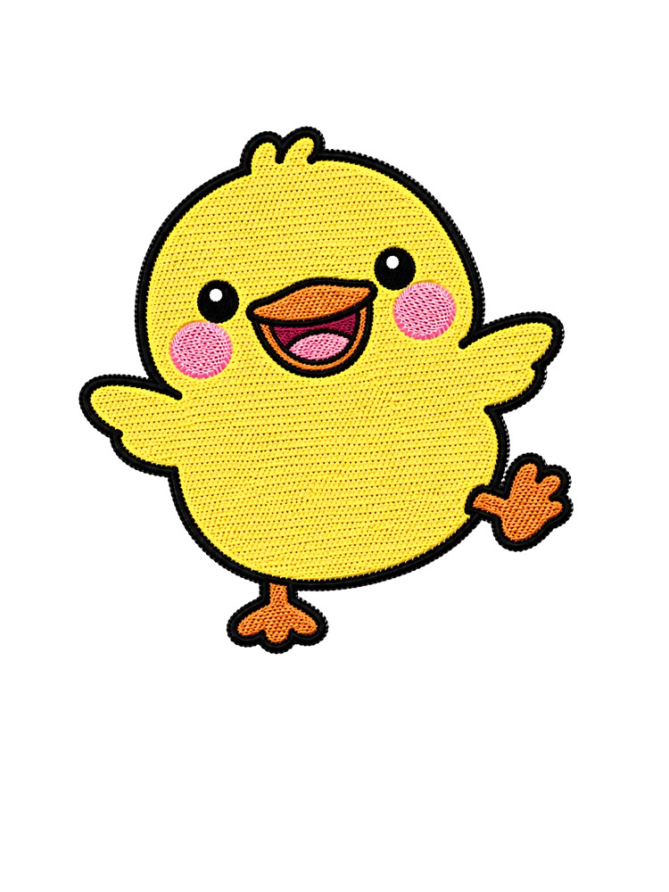 Silly Duck Kawaii Embroidery Patch Illustration by ColorSplash123