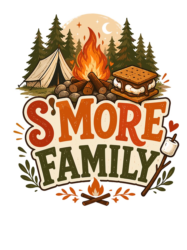 S'more Family Matching Camping Family Funny Smores Group by ZIGLWORKS