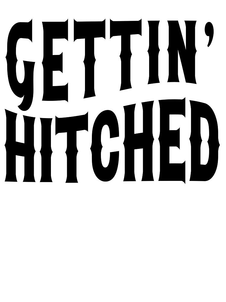 Nashville Bachelorette Party Gettin' Hitched Black Gift for Bride by mysticblvd