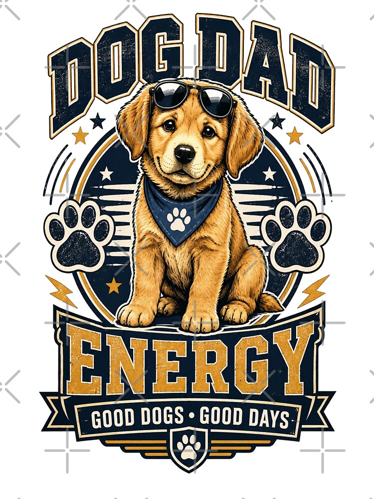 Good Dogs Good Days Puppy Energy by PrintBreeze