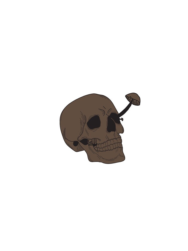Skull with Mushrooms by Shadow-Shrooms