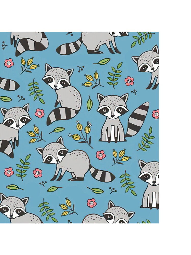Raccoons Floral Pattern by SweetThreads79