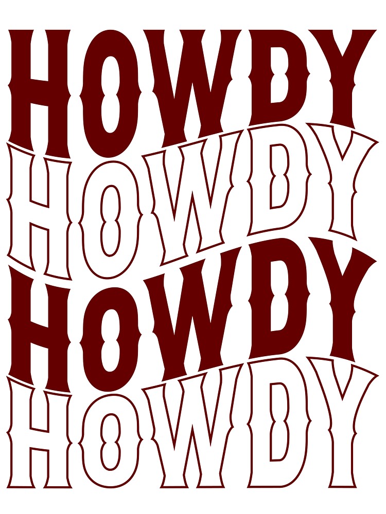 Nashville Bachelorette Party Howdy Dark Red Gift for Bride by mysticblvd