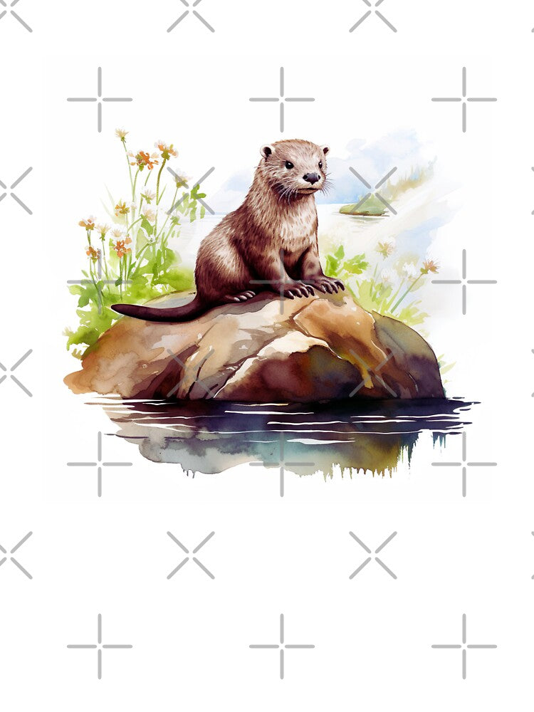 Watercolor River Otter by TheAnimalZ00