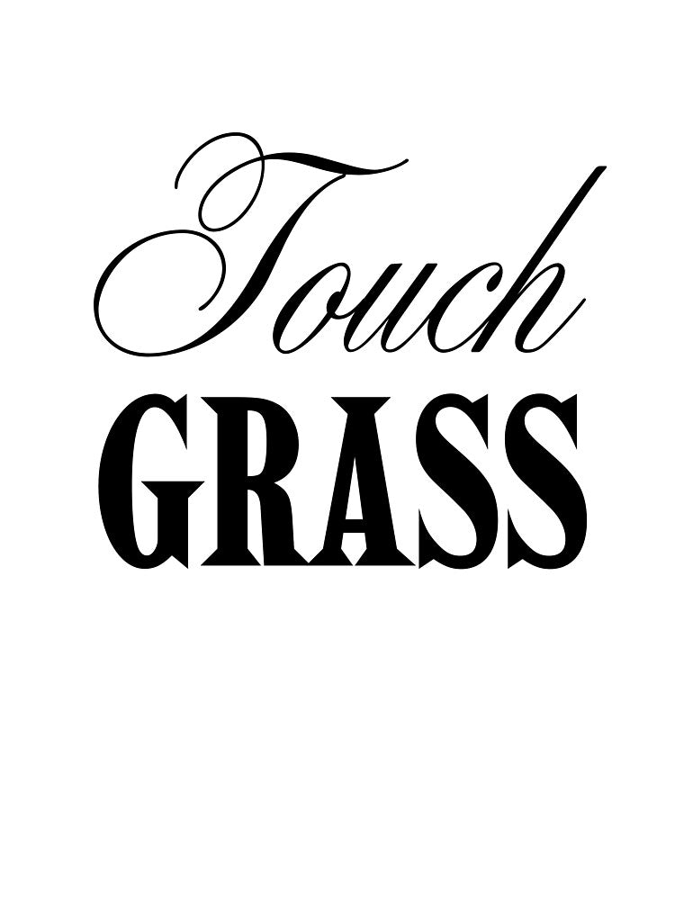 Touch Grass Funny Graphic by SillyGoose49