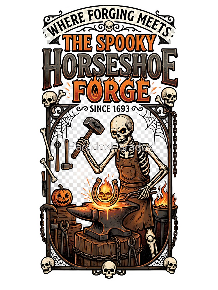 Where forging meets the spooky horseshoe forge - Halloween for farriers by ParadoxParadox