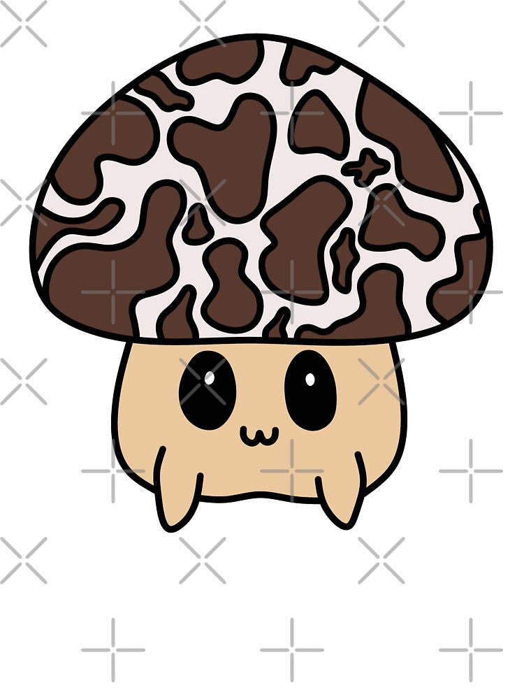 Cute Mushroom with Brown Cow Hide Pattern by MrsCreative1