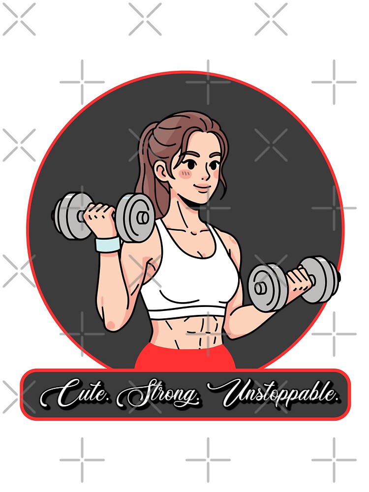 Girl in the Gym Legacy  ver 4a| Vintage Fitness Workout Aesthetic | Gym Motivation Apparel by mndesignworx