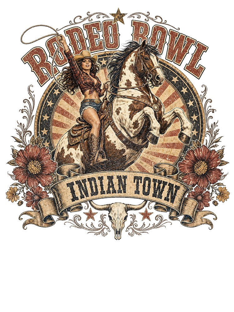 Rodeo Bawl Indian Town Western Cowgirl Design by castillomiami