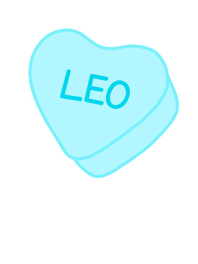 Leo Blue Candy Heart Sweet Heart Cute by SlimyFish