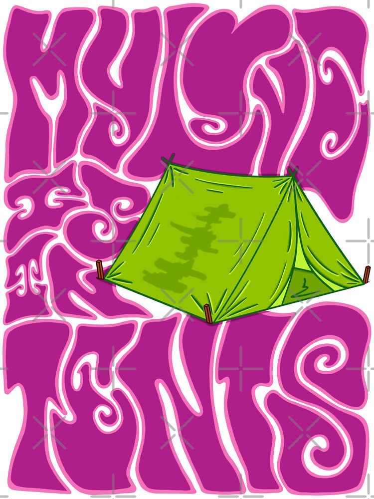 My Love Is In Tents - Purple & Green by cursedN4gotten