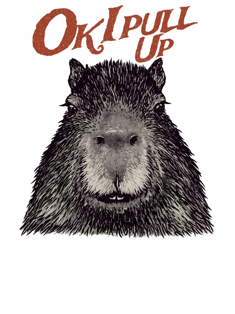 Capybara - Ok I pull up  MEME  Red Capybara  His Name - Gort  Capy Yuzu  Pet Mat Bandana by Jerryfrancis