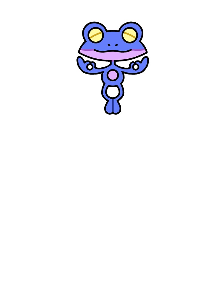 Cartoon blue frog by rydoesart