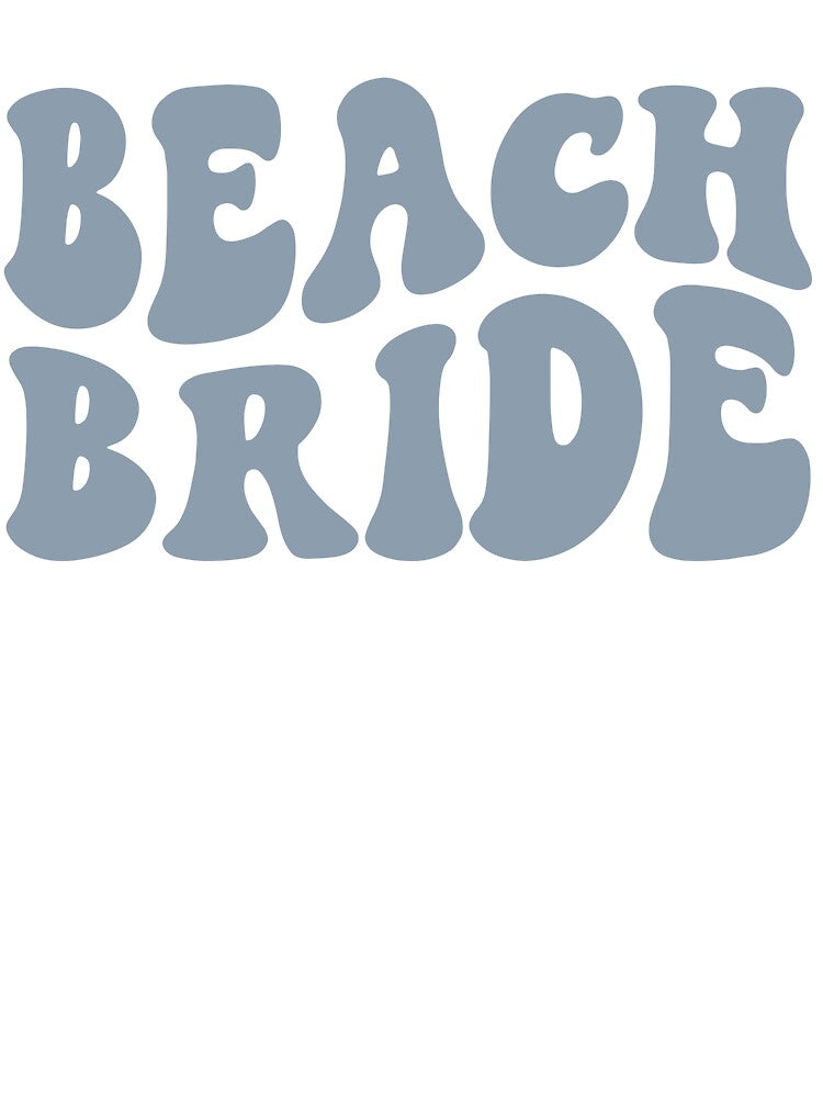 Beach Bride Dusty Blue Retro Graphic Bridal Party Gifts for Bachelorette Party by mysticblvd