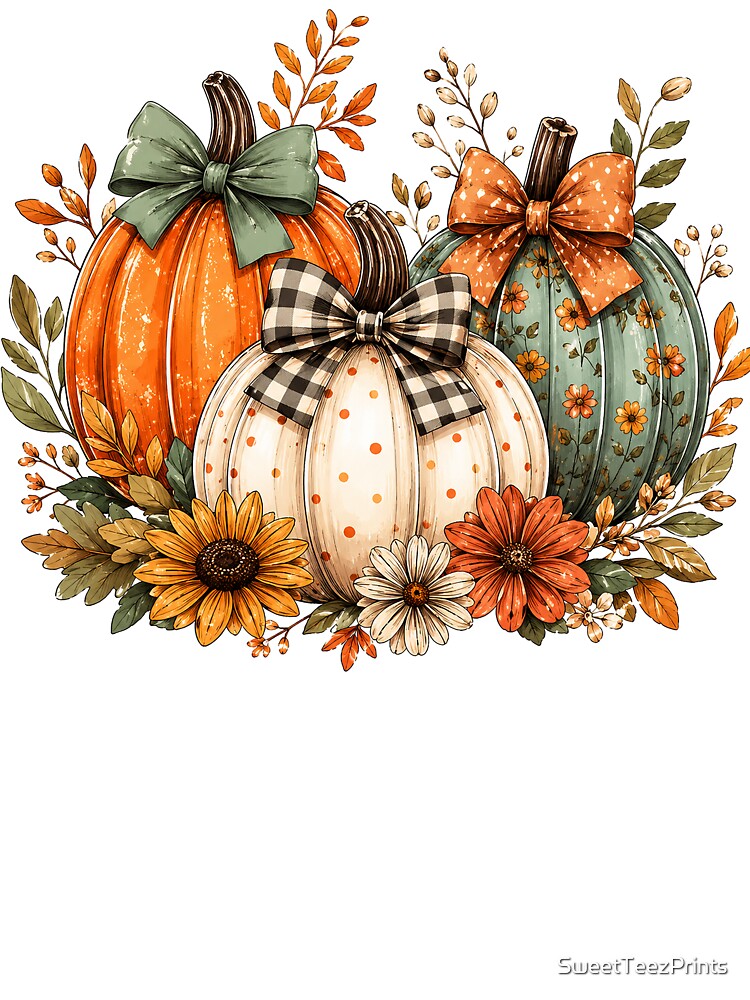 Pumpkin Patch Pretty – Bows & Blooms Fall Graphic by SweetTeezPrints